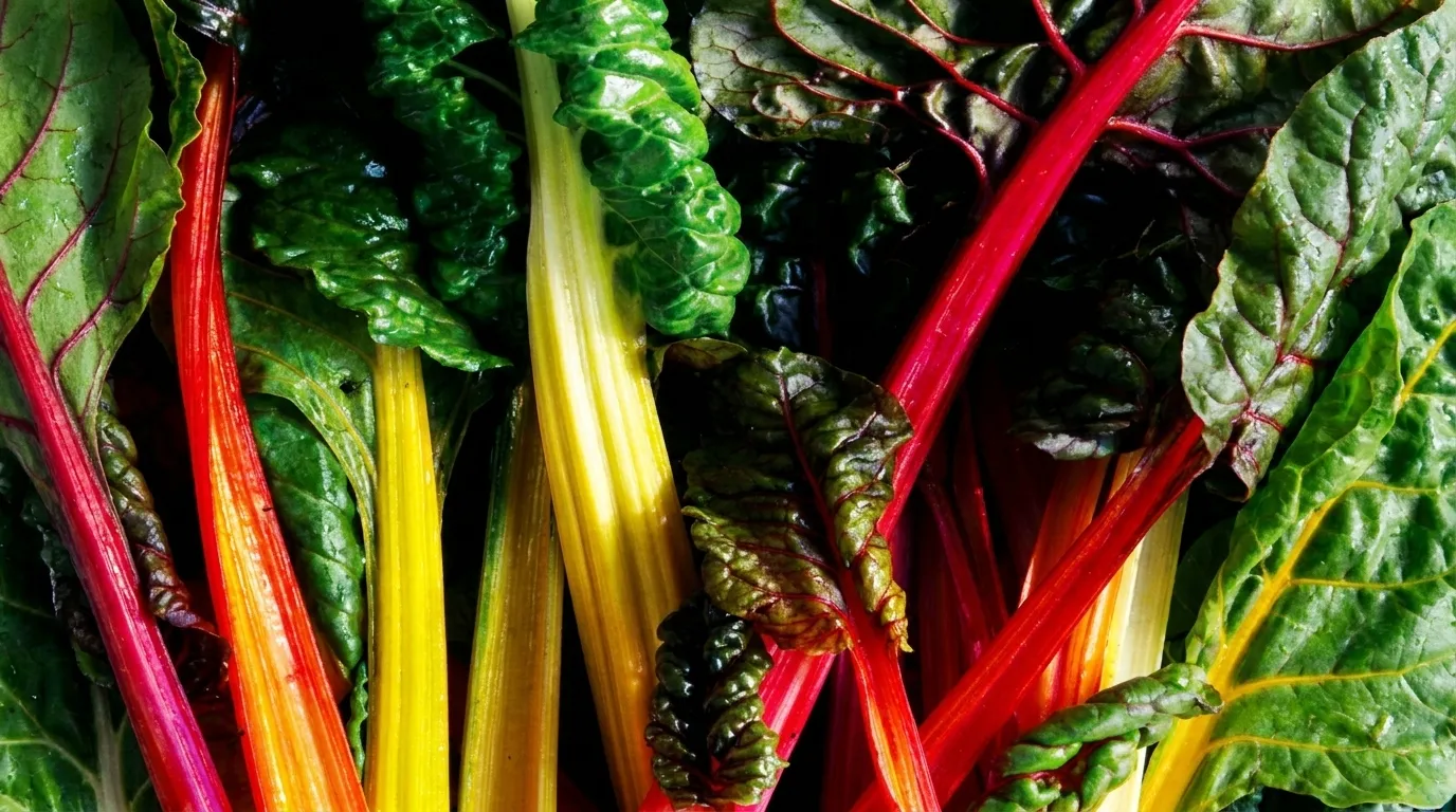 Fresh rainbow chard, representing Breadless's healthy fast-casual food
